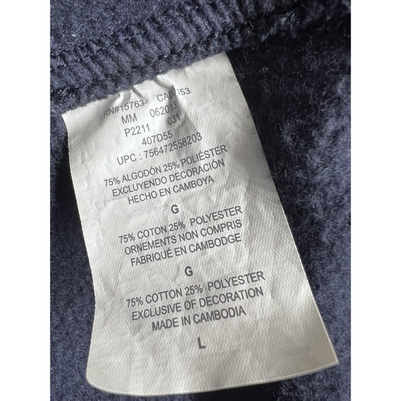 Champion Heavy Joggers Men's Lg Blue Snap Pockets Zip Legs Retro Comfy Luxury - Picture 8 of 16